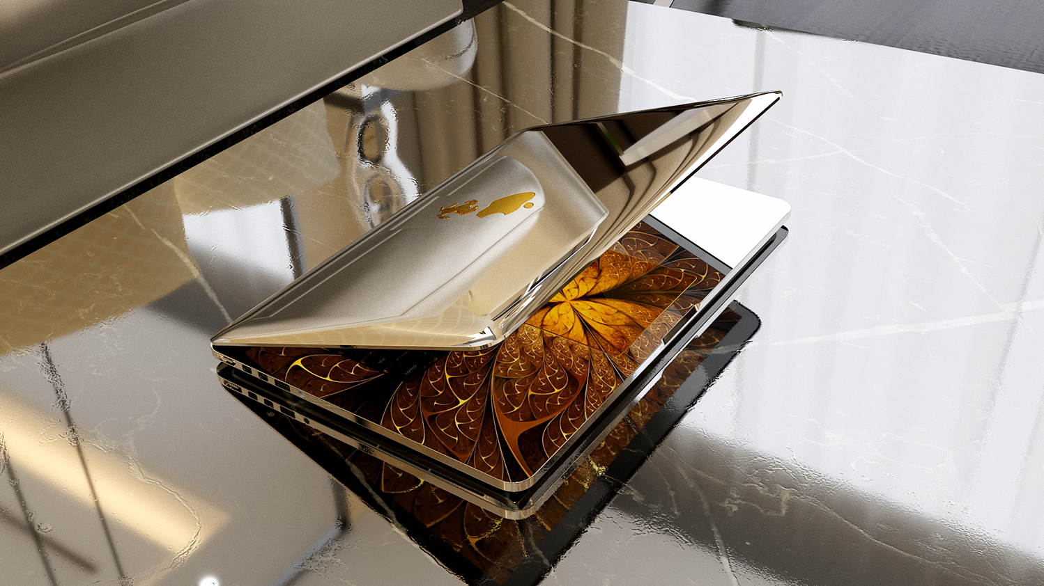 MacBook Gold 24k Белое Золото 999 пробы  купить в магазине ServicePro